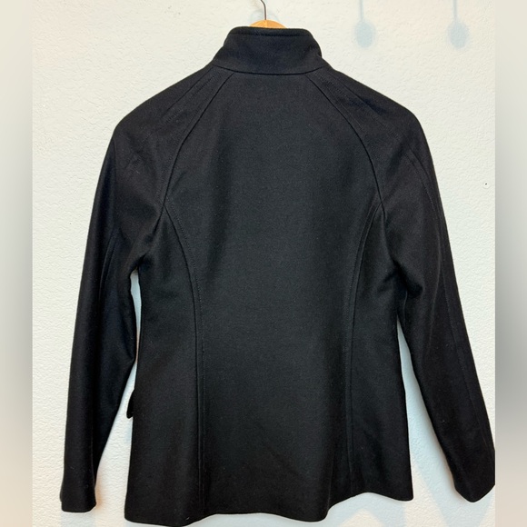 Banana Republic Women’s Black Double-Breasted Wool Pea Coat Size Small Like New - Picture 3 of 10